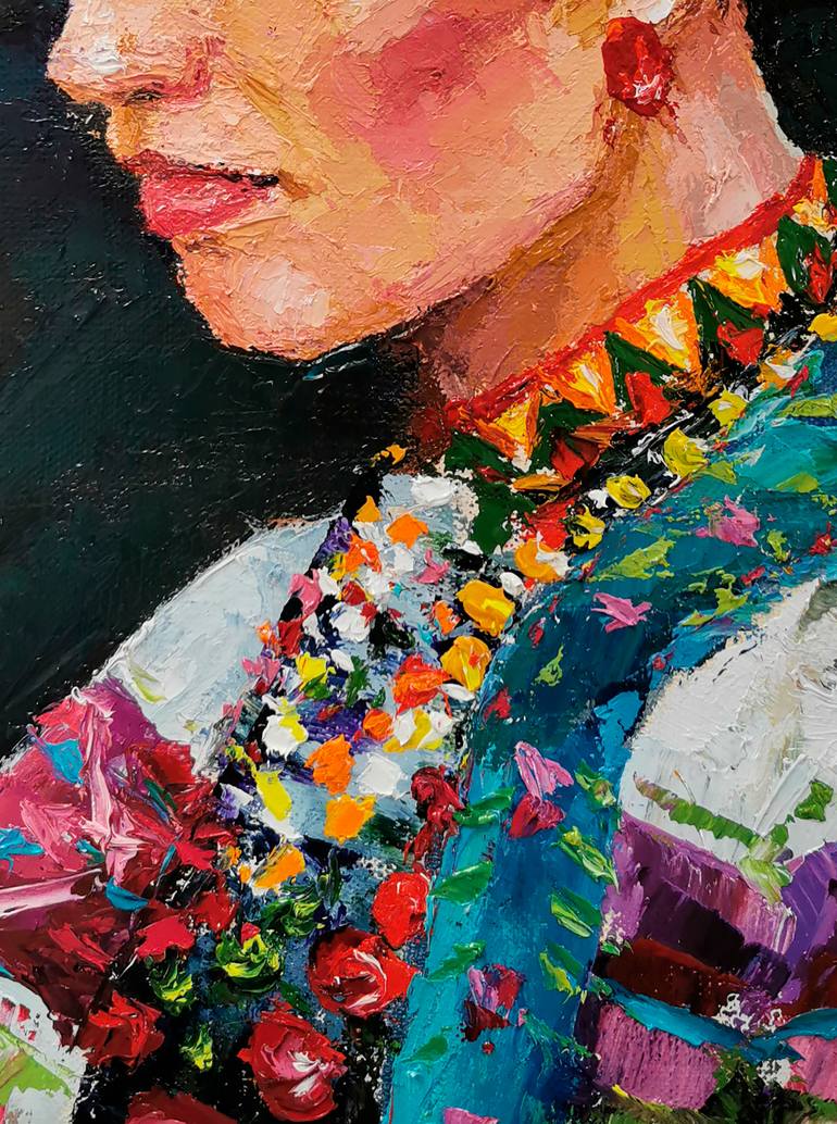 Original Expressionism Portrait Painting by Alina Konyk