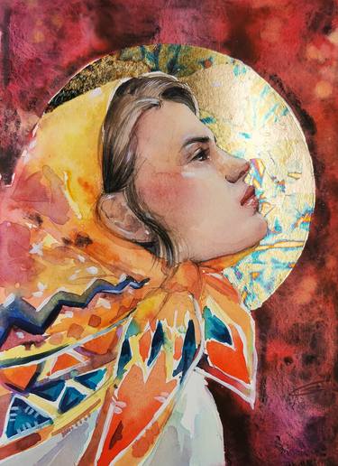 Original Expressionism Portrait Paintings by Alina Konyk