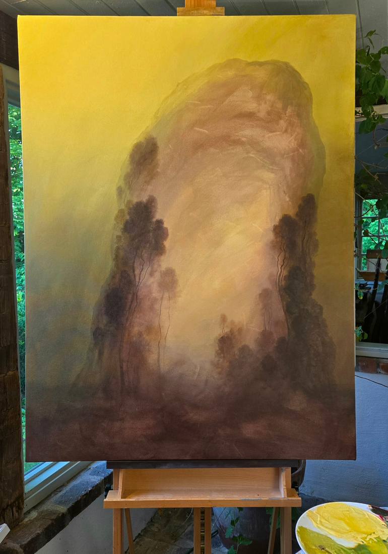 Original Figurative Landscape Painting by Alberto Hernandez Reyes