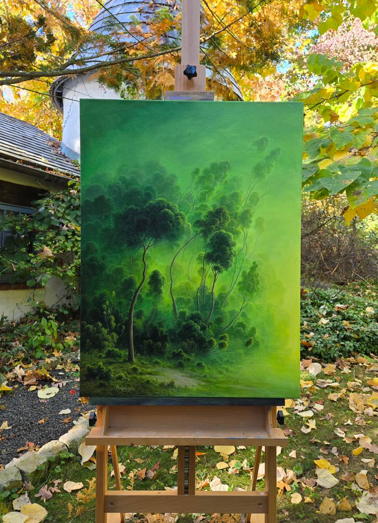 Original Figurative Landscape Painting by Alberto Hernandez Reyes