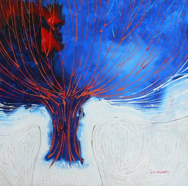 Original Abstract Tree Painting by John Norman Stewart