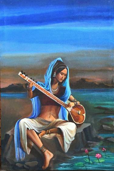 Print of Figurative Music Paintings by Vijay bhagatwala