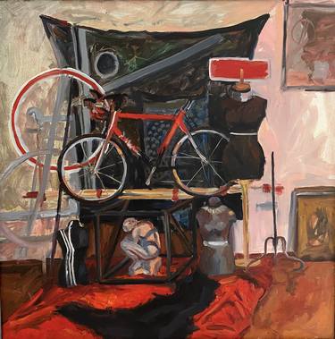 Print of Bicycle Paintings by Aliya Kabikozhayeva