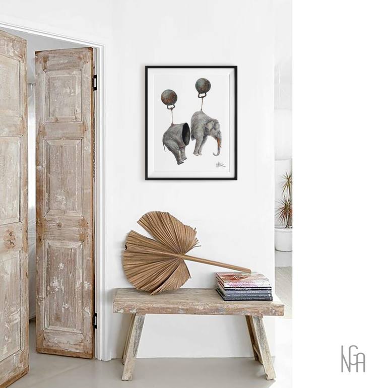 Original Conceptual Animal Painting by Inga Side