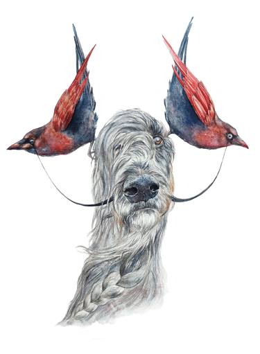 Original Conceptual Animal Paintings by Inga SiDe