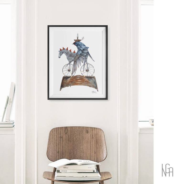 Original Illustration Animal Painting by Inga Side