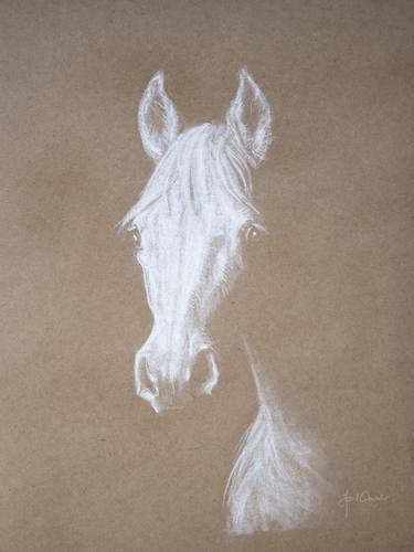 Original Art Deco Horse Drawings by Astrid Chevallier