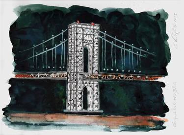 Saatchi Art Artist Gregory Van Raalte; Drawings, “George Washington Bridge” #art