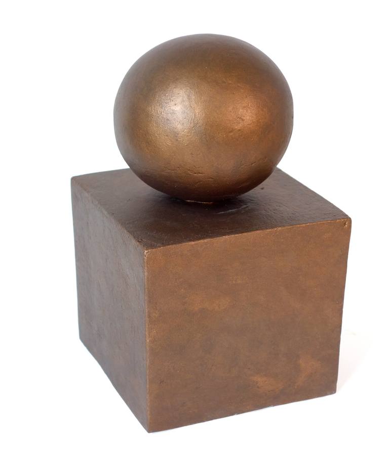 Goethe sculpture sphere on cube - Print