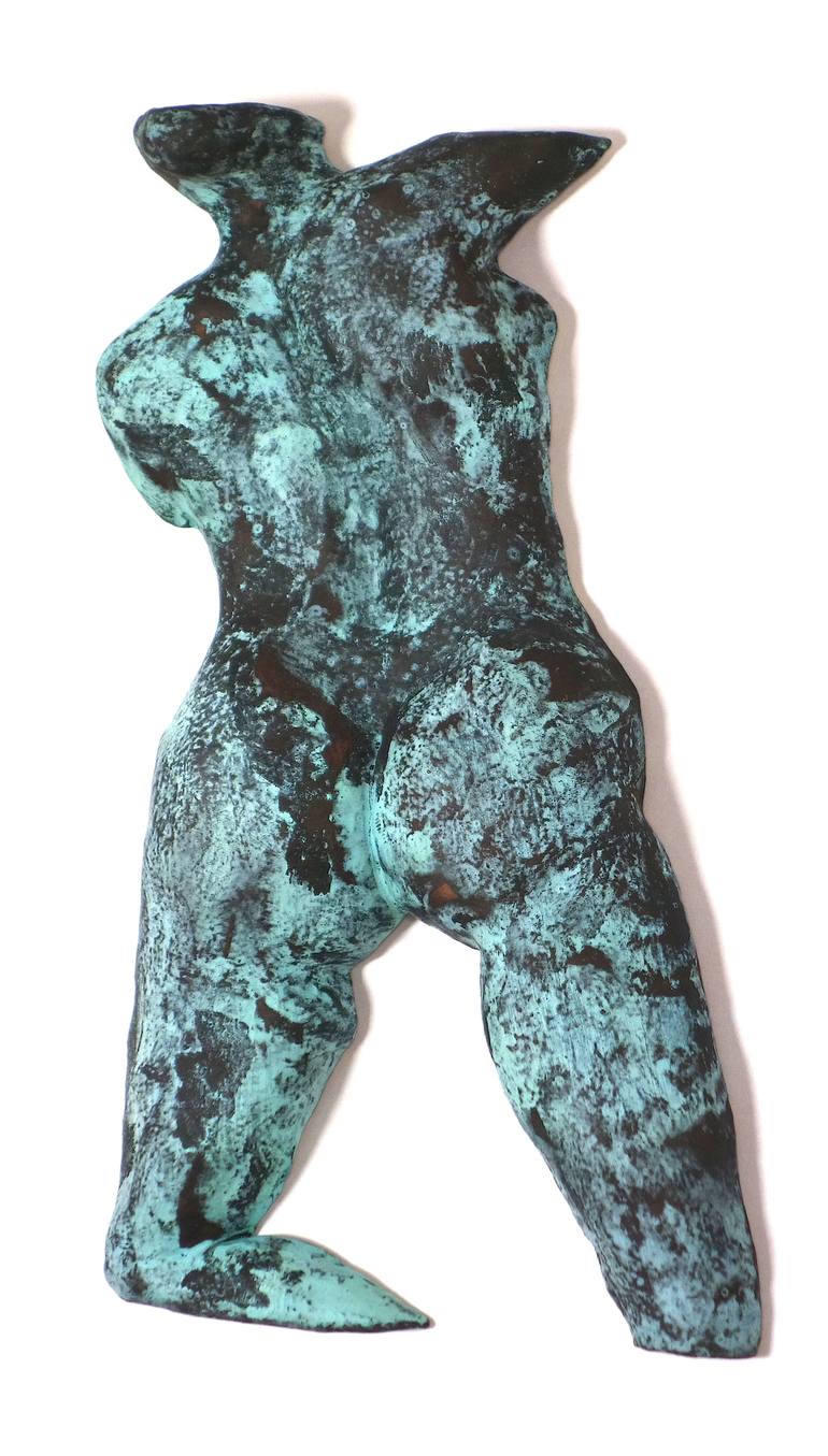In praise of the backside (patinated female nude figure without backgrund) - Print