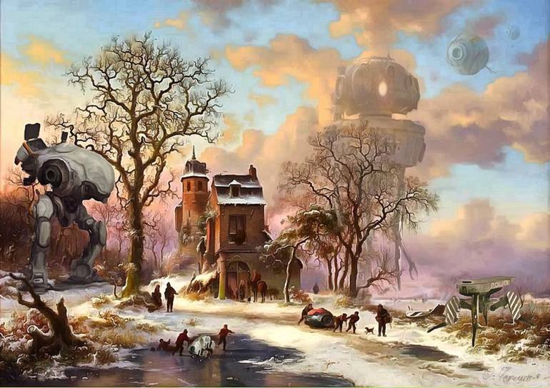 What With This Strange Dream Uylenspiegel's strange dream Painting by Oxana Chereshnia | Saatchi Art