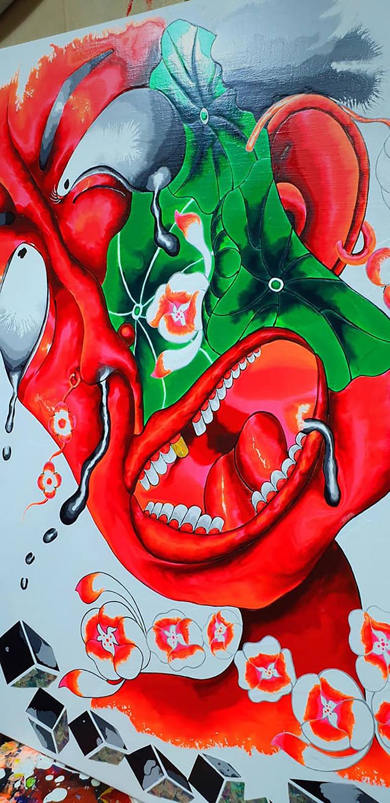 Original Modernism People Painting by Lee Yimchoon