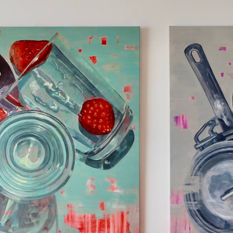 Original Abstract Still Life Painting by Madalena Aires