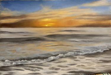 Print of Realism Seascape Paintings by Sarah Iftikhar