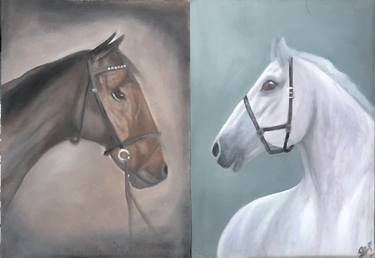 Print of Realism Horse Paintings by Sarah Iftikhar