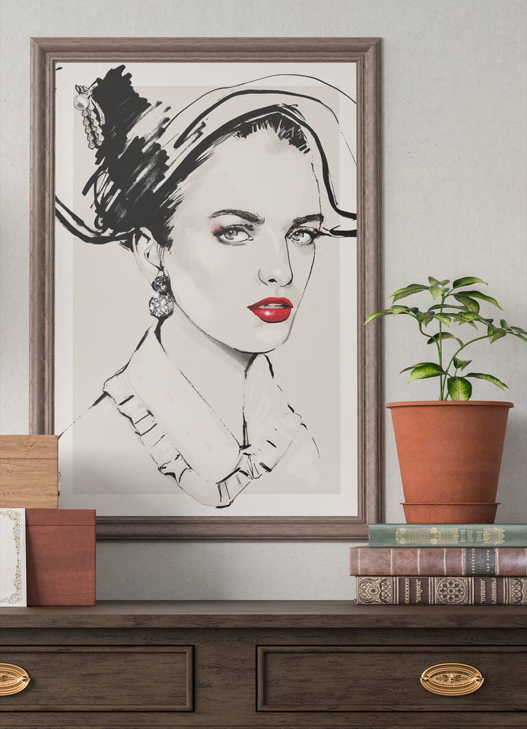Original Illustration Fashion Drawing by Ana Todorov