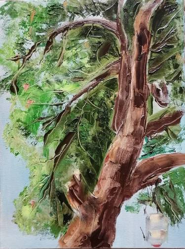 Print of Realism Tree Paintings by Artur Minasyan