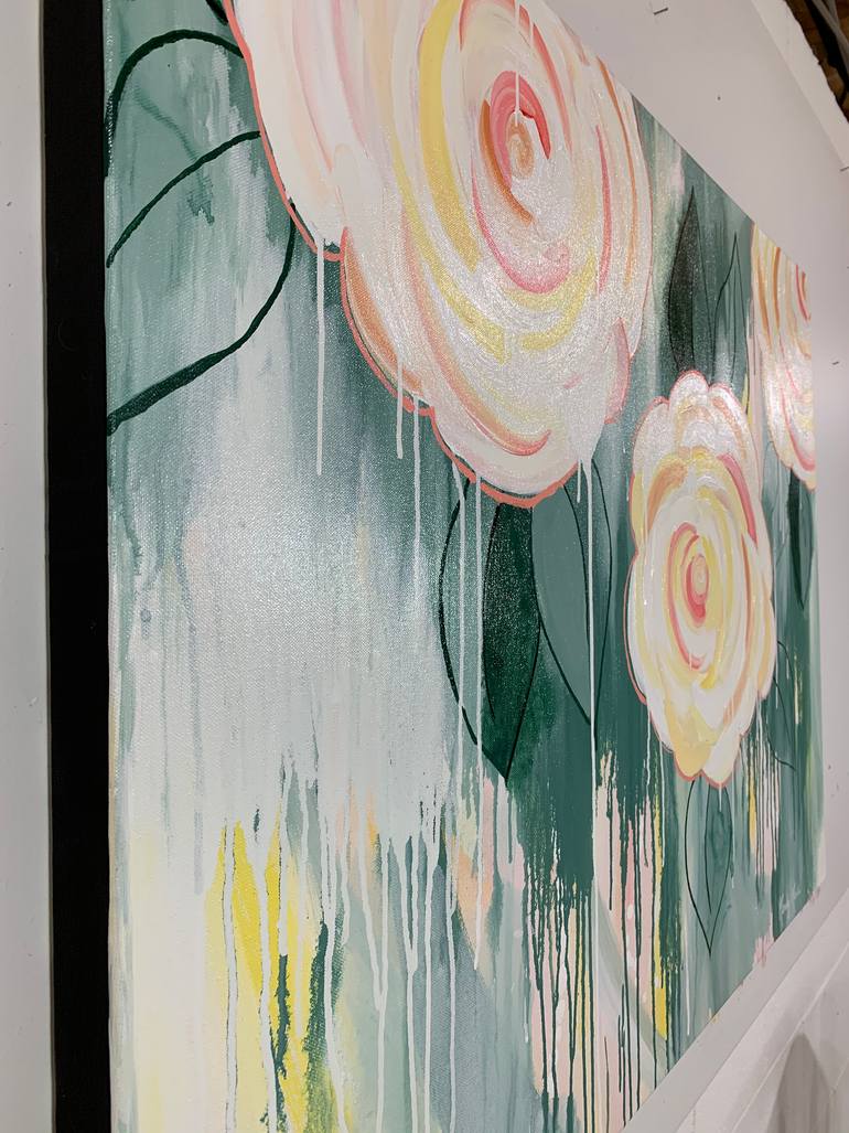Original Abstract Floral Painting by Mandy Martin