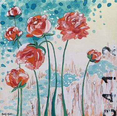 Original Expressionism Floral Paintings by Mandy Martin