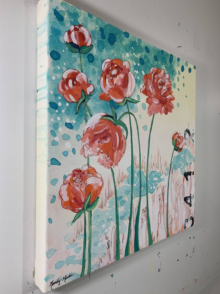 Original Expressionism Floral Painting by Mandy Martin