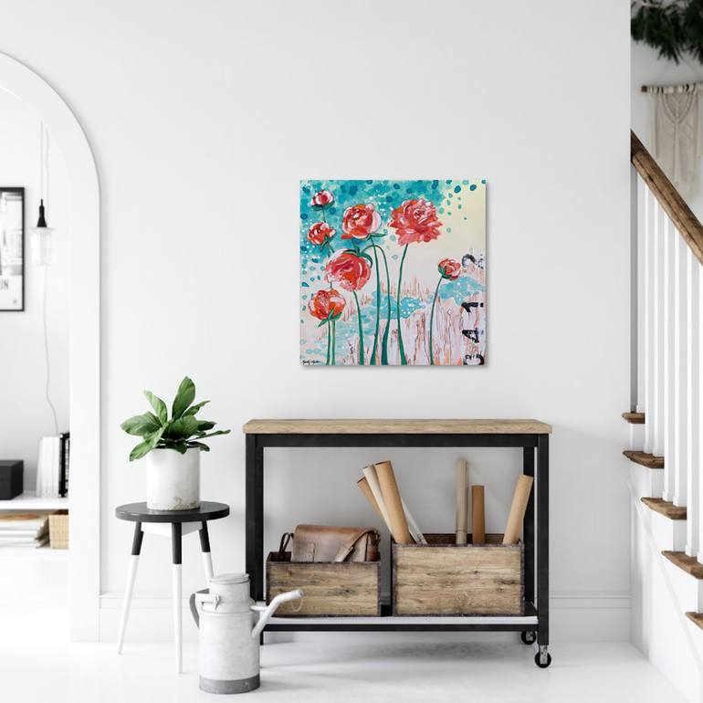 Original Expressionism Floral Painting by Mandy Martin