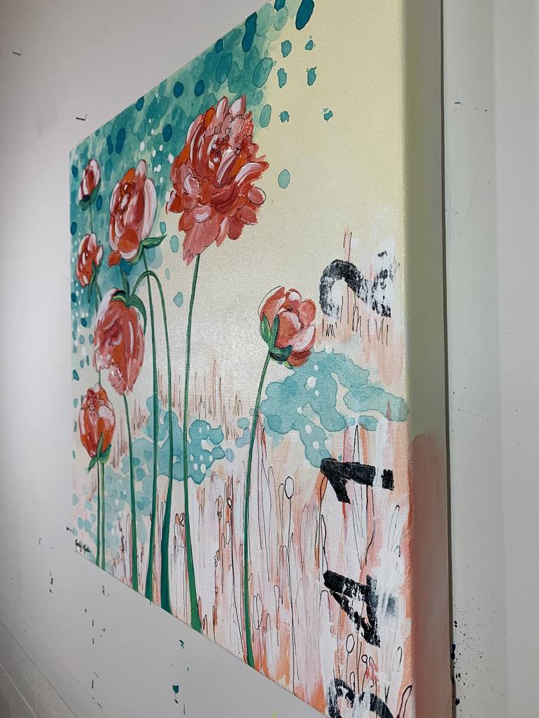 Original Expressionism Floral Painting by Mandy Martin
