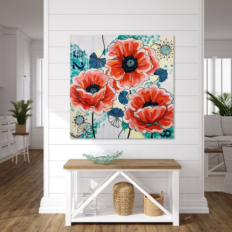 Original Expressionism Floral Painting by Mandy Martin