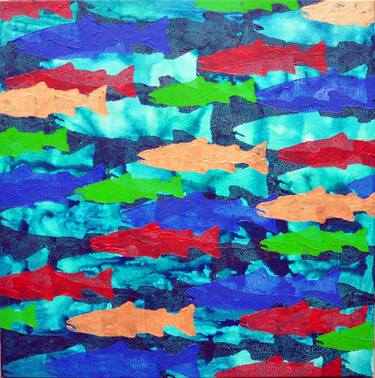 Original Abstract Fish Paintings by Perry Rath