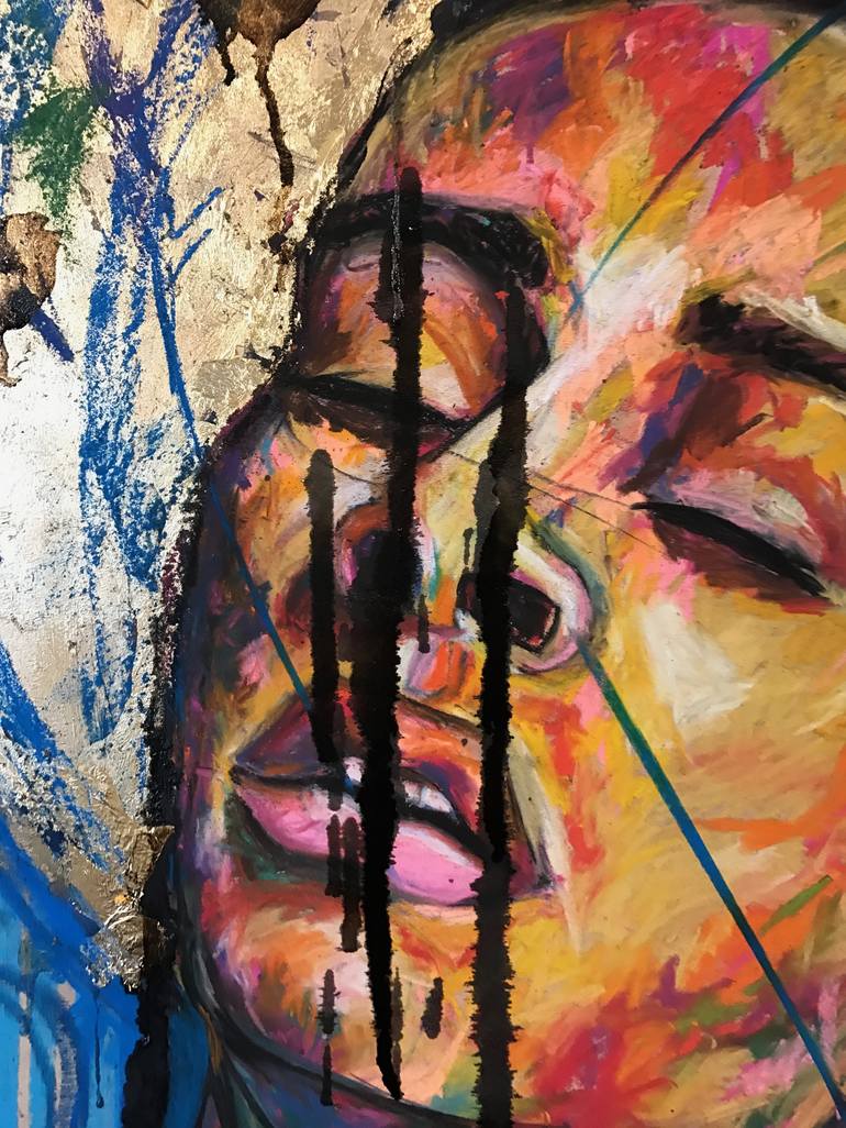 Original Abstract Portrait Painting by Brina Jeffries