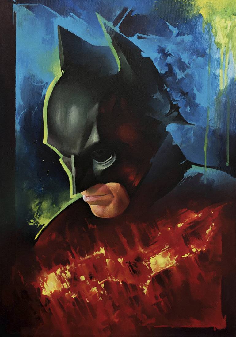 8 x 10 Original Painting Batman
