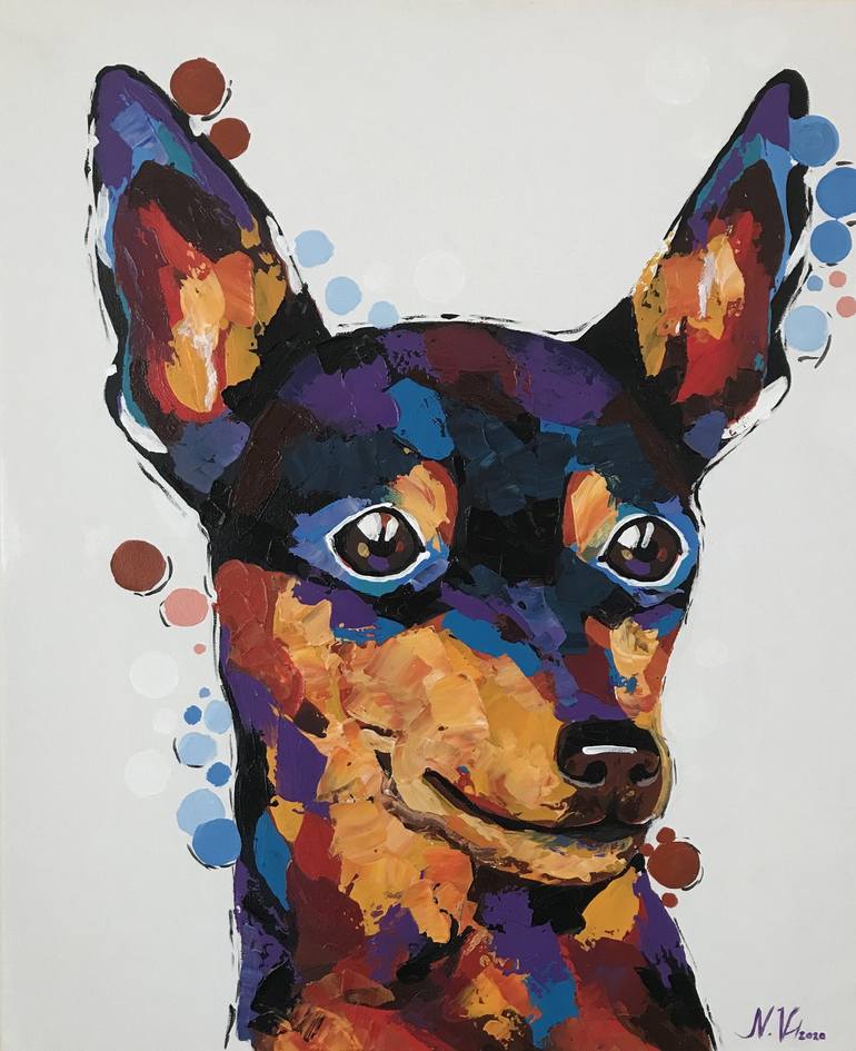 Lulu (The Miniature Pinscher) Art Print