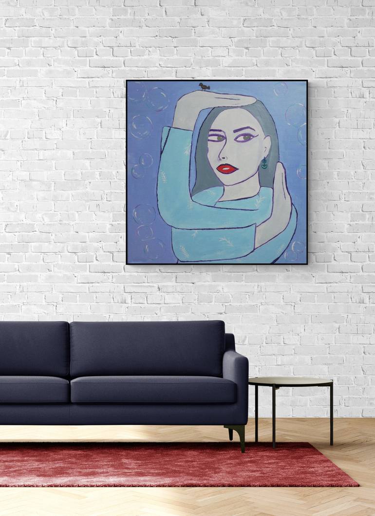 Original Art Deco Abstract Painting by Natasha Starnichuk