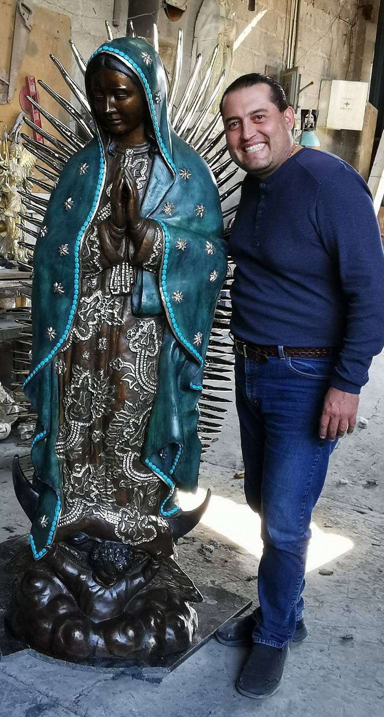 Original Fine Art Religious Sculpture by ARTHUR JAVIER LOPEZ CARRILLO