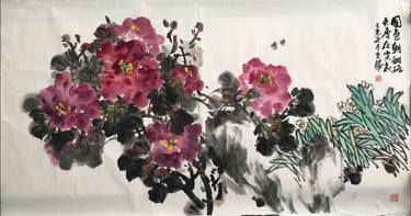 Original Floral Drawing by Eric Zhang