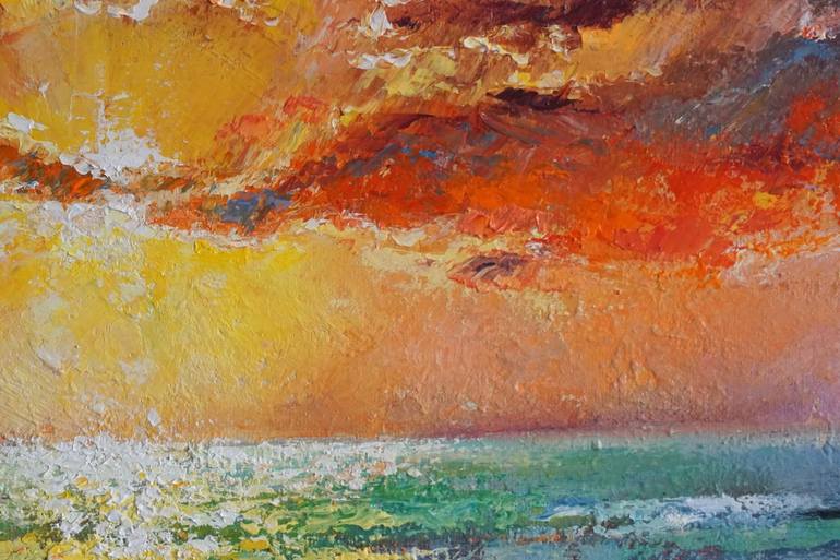 Original Expressionism Seascape Painting by Lara Gamayunova