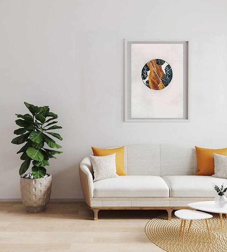 Original Art Deco Botanic Printmaking by Malina Craciun