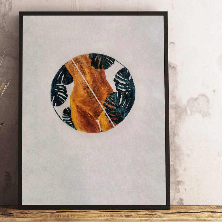 Original Art Deco Botanic Printmaking by Malina Craciun