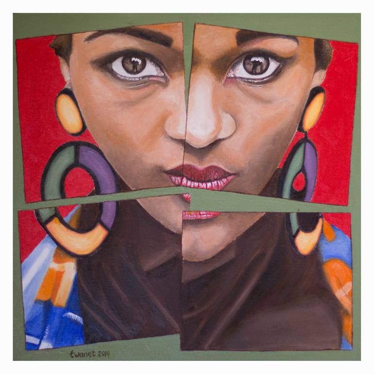 Original Realism People Painting by Twanet Veldsman