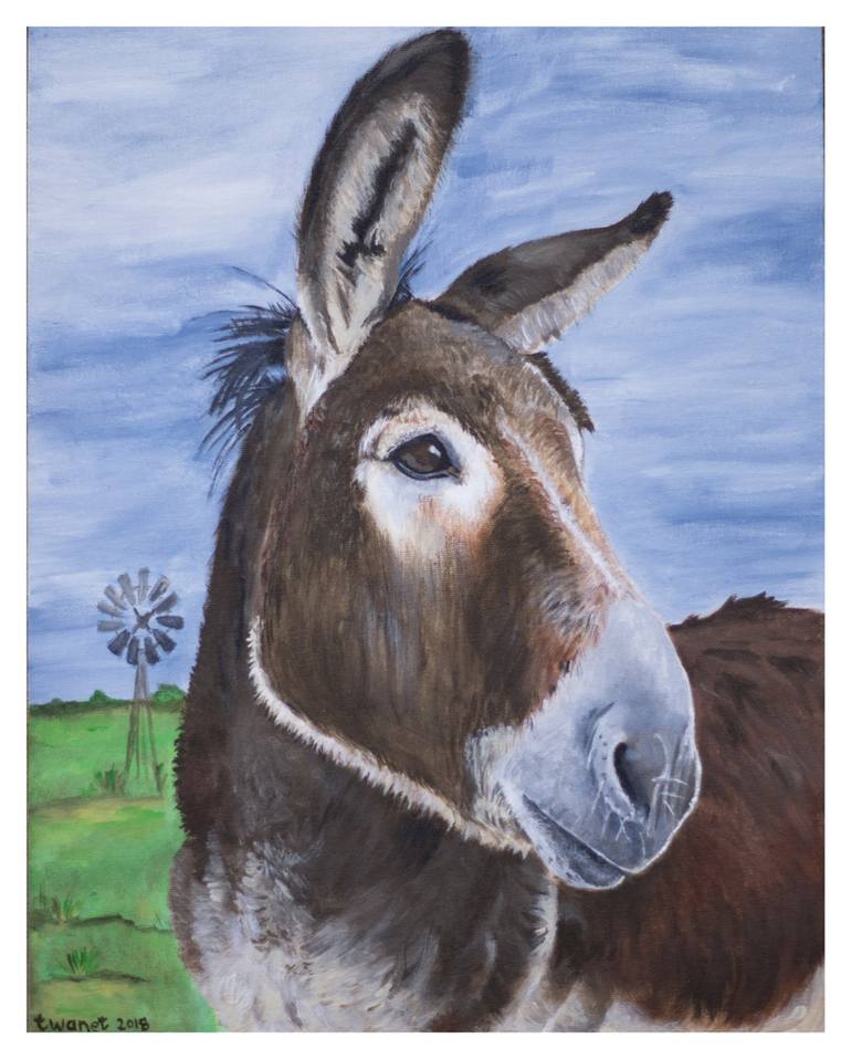 Eeyore, the donkey Painting by Twanet Veldsman | Saatchi Art