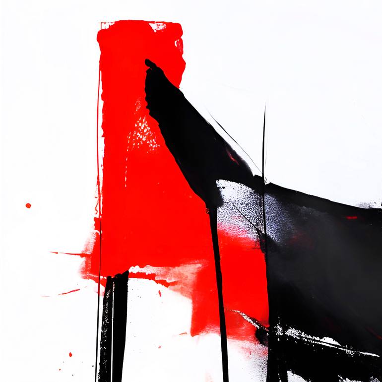 Original Abstract Expressionism Abstract Painting by Qazi Shaharyar  Akhter