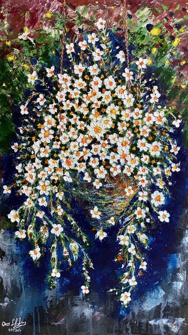 Print of Floral Paintings by Qazi Shaharyar Akhter