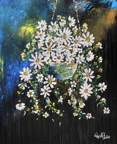 Print of Abstract Floral Paintings by Qazi Shaharyar Akhter