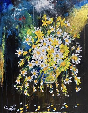 Print of Conceptual Floral Paintings by Qazi Shaharyar Akhter