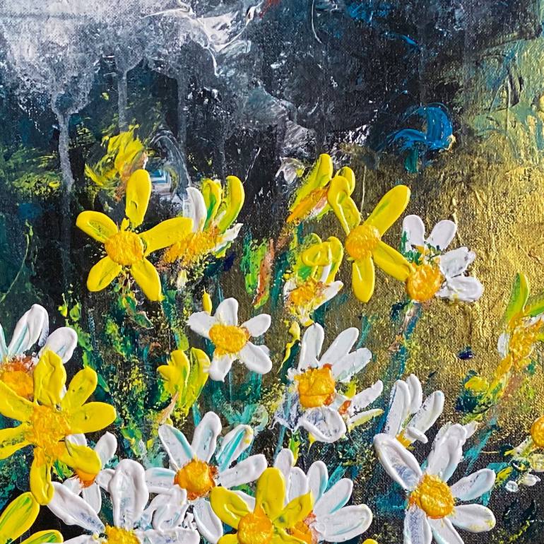 Original Conceptual Floral Painting by Qazi Shaharyar  Akhter