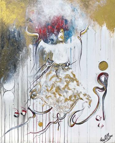 Print of Abstract Calligraphy Paintings by Qazi Shaharyar Akhter