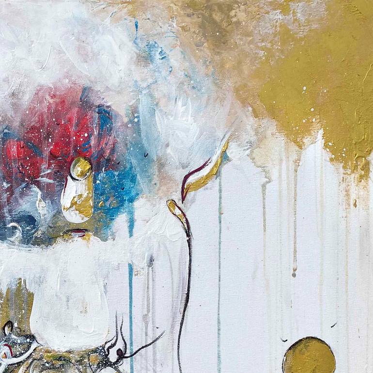 Original Abstract Calligraphy Painting by Qazi Shaharyar  Akhter