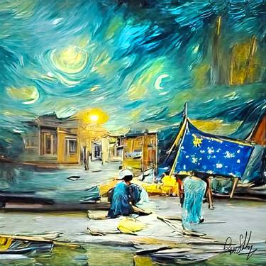 Van Gogh Inspired City Street View thumb