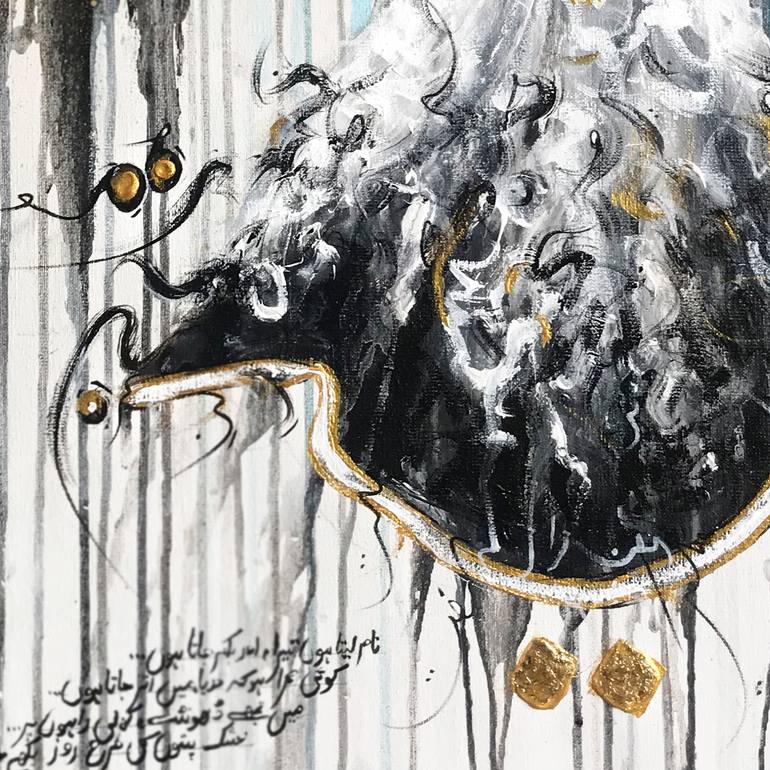 Original Conceptual Pop Culture/Celebrity Painting by Qazi Shaharyar  Akhter