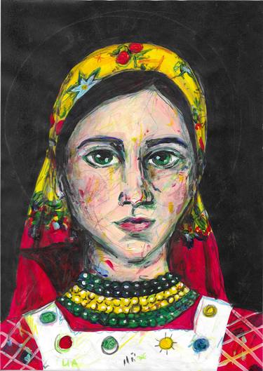 Print of Folk Portrait Paintings by Arina Fokina