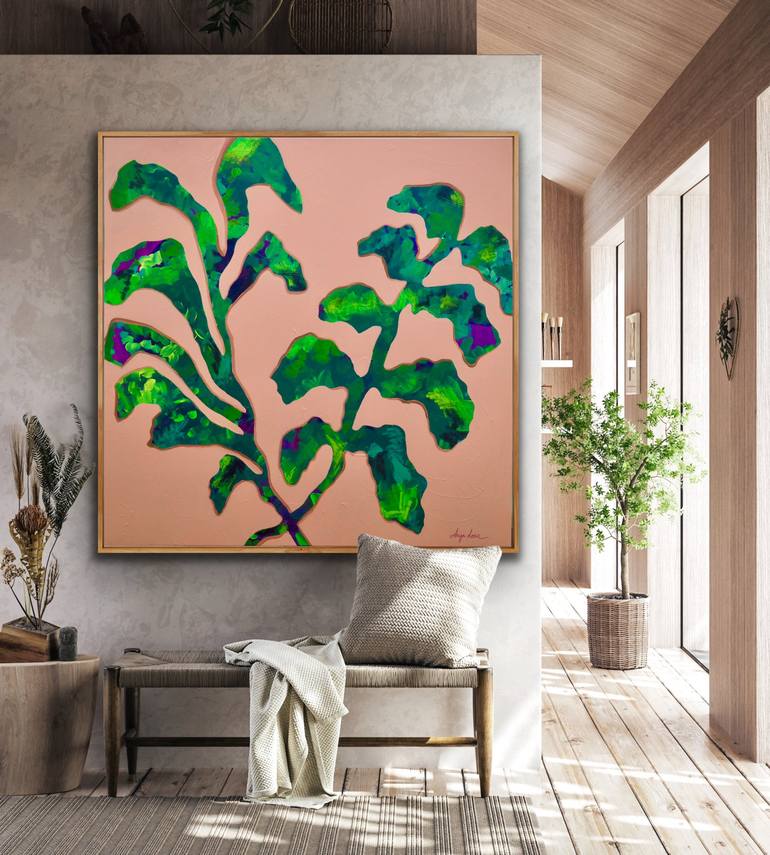 Original Abstract Expressionism Botanic Painting by Anya Love